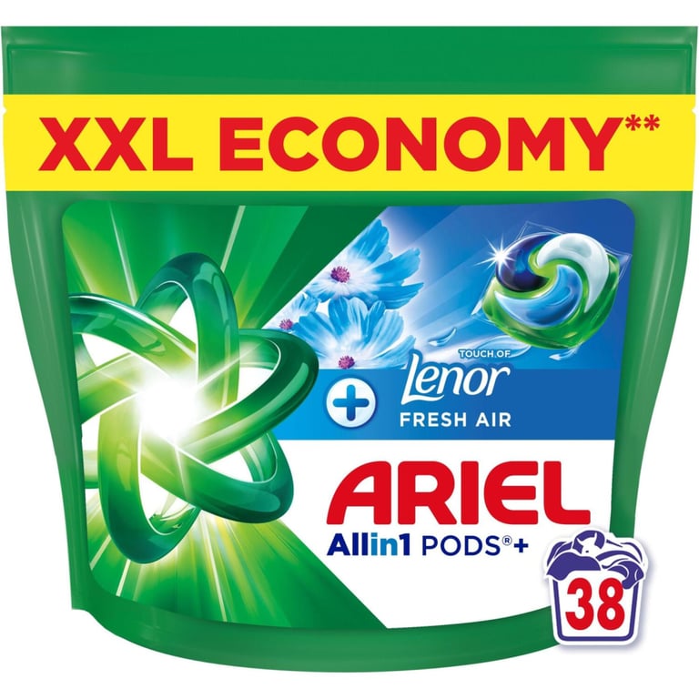 Капсули для прання Ariel Pods+ All-in-1 Touch of Lenor Дотик свіжого повітря Lenor 38 шт. (8700216764599) - фото 1