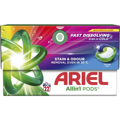 Капсули для прання Ariel Pods All-in-1 Color Для кольорового 22 шт. (8700216765336) - фото 1