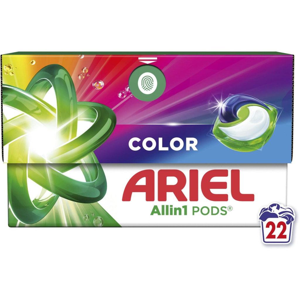 Капсули для прання Ariel Pods All-in-1 Color Для кольорового 22 шт. (8700216765336) - фото 2 Капсули для прання Ariel Pods All-in-1 Color Для кольорового 22 шт. (8700216765336) - фото 2