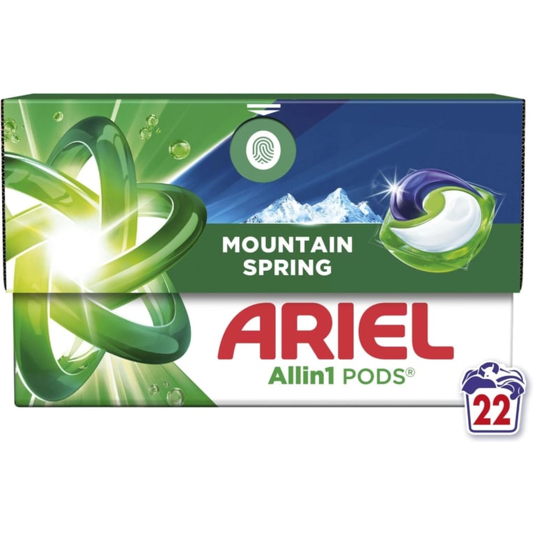 Капсули для прання Ariel Pods All-in-1 Гірське джерело 22 шт. (8700216765466) - фото 2