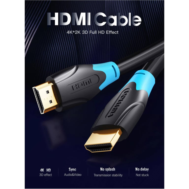 Кабель мультимедійний HDMI M to HDMI M 1.0m V2.0 Vention (AACBF) - фото 3