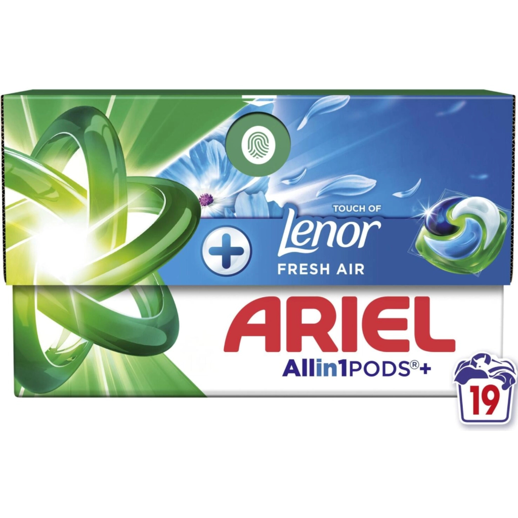 Капсули для прання Ariel Pods+ All-in-1 Touch of Lenor Дотик свіжого повітря Lenor 19 шт. (8700216765954) - фото 1