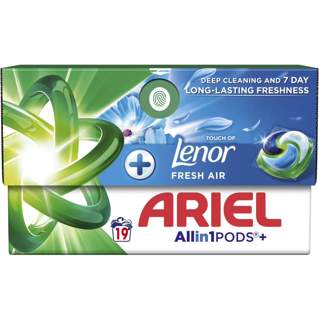 Капсули для прання Ariel Pods+ All-in-1 Touch of Lenor Дотик свіжого повітря Lenor 19 шт. (8700216765954) - фото 2 Капсули для прання Ariel Pods+ All-in-1 Touch of Lenor Дотик свіжого повітря Lenor 19 шт. (8700216765954) - фото 2