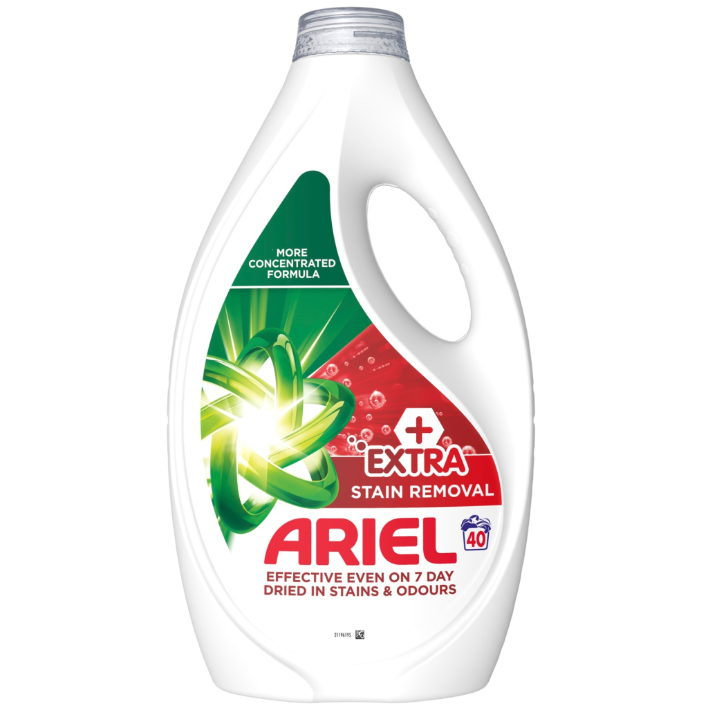Гель для прання Ariel Extra Stain Removal Екстрасила виведення плям 1.8 л (8700216691093) - фото 2 Гель для прання Ariel Extra Stain Removal Екстрасила виведення плям 1.8 л (8700216691093) - фото 2