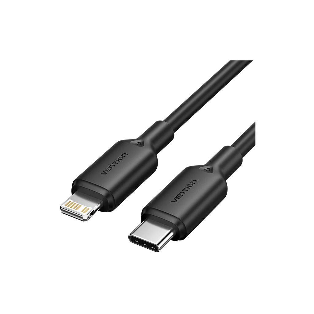Дата кабель USB-C to Lightning 2.0m 3A black Vention (LAKBH) - фото 1