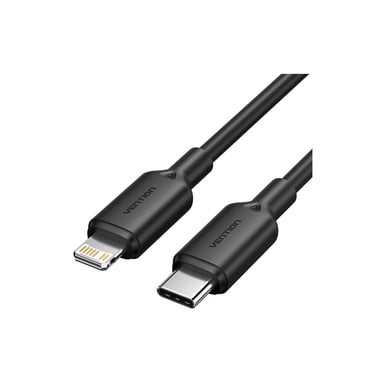 Дата кабель USB-C to Lightning 2.0m 3A black Vention (LAKBH) - фото 1