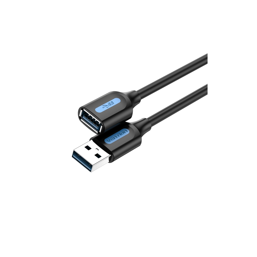 Дата кабель USB 2.0 AM/AF 2.0m black Vention (CBHBH) - фото 1