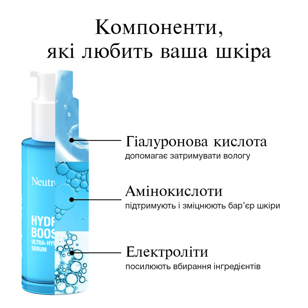 Сироватка для обличчя Neutrogena Hydro Boost Ультразволожувальна 30 мл (3574661774626) - фото 7 Сироватка для обличчя Neutrogena Hydro Boost Ультразволожувальна 30 мл (3574661774626) - фото 7
