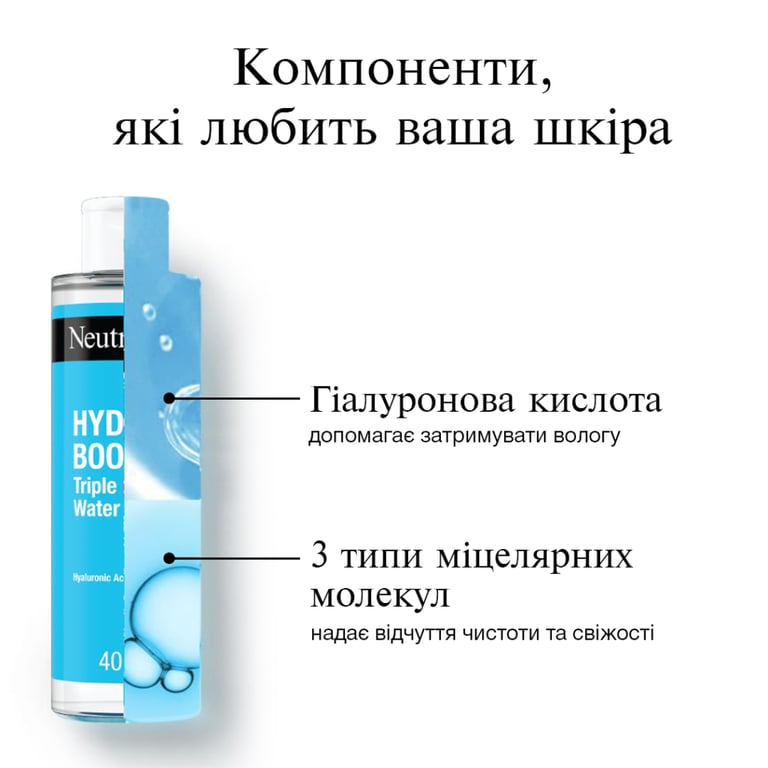 Міцелярна вода Neutrogena Hydro Boost Потрійна 400 мл (3574661471181) - фото 7