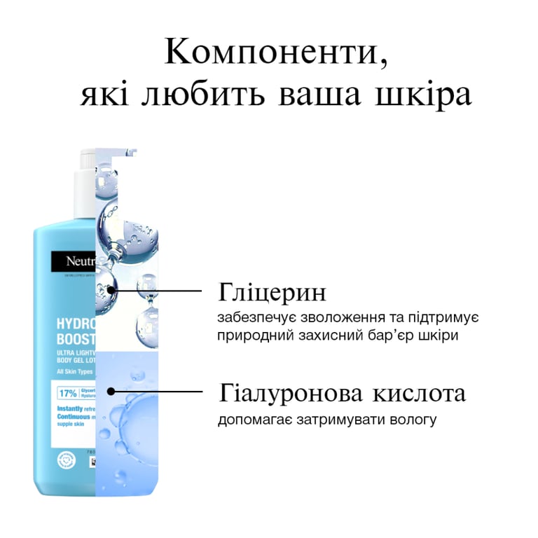 Лосьйон для тіла Neutrogena Hydro Boost Ультра легкий гель-лосьйон 400 мл (3574661391366) - фото 7