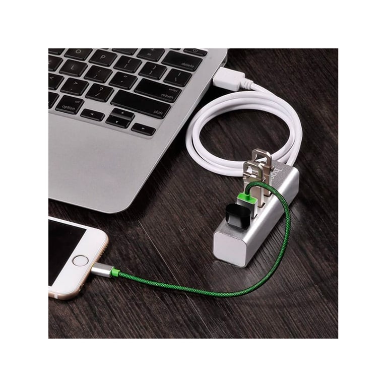 Концентратор HOCO USB 2.0 to 4xUSB Line machine HB1 Silver (6957531038146) - фото 5