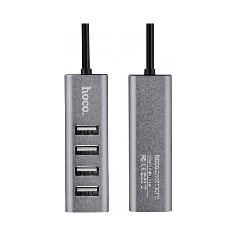 Концентратор HOCO USB 2.0 to 4xUSB Line machine HB1 Tarnish (6957531038139) - фото 3