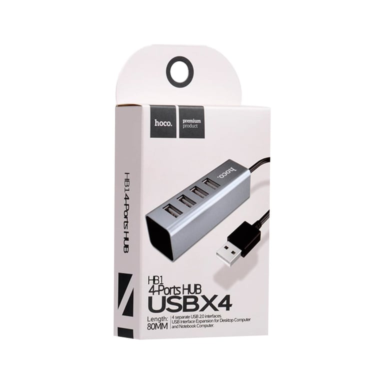 Концентратор HOCO USB 2.0 to 4xUSB Line machine HB1 Tarnish (6957531038139) - фото 4