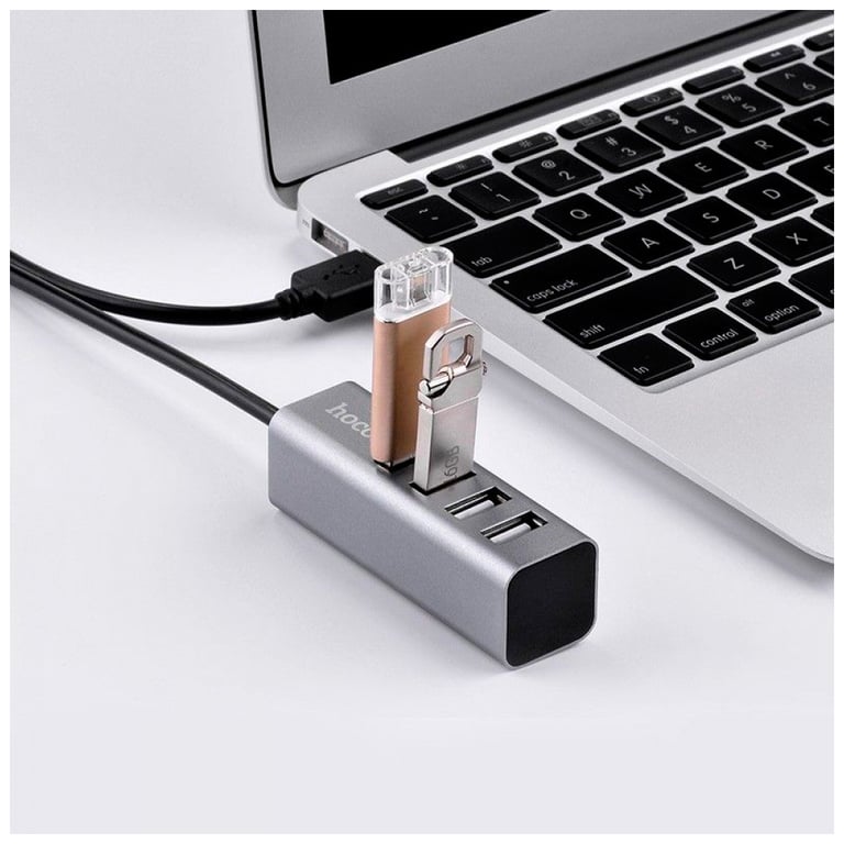 Концентратор HOCO USB 2.0 to 4xUSB Line machine HB1 Tarnish (6957531038139) - фото 5