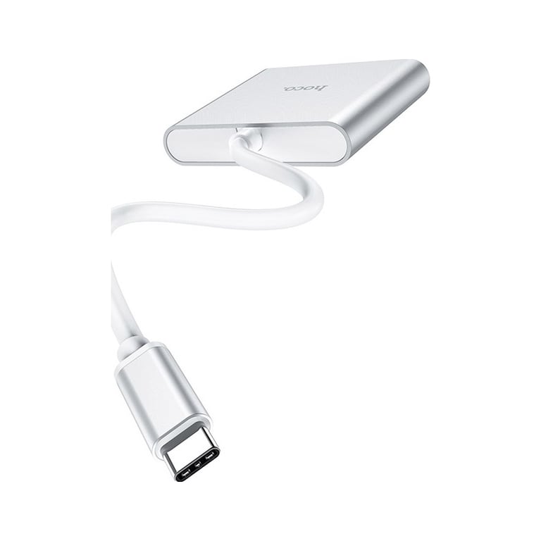 Концентратор HOCO USB-C to USB3.0+HDMI+PD HB14 Silver (6931474725790) - фото 5