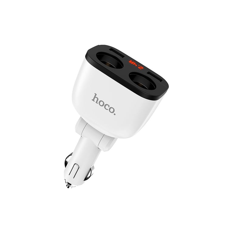 Зарядний пристрій HOCO HOCO Z28 Power ocean 2xUSB + display White (6957531091967) - фото 1
