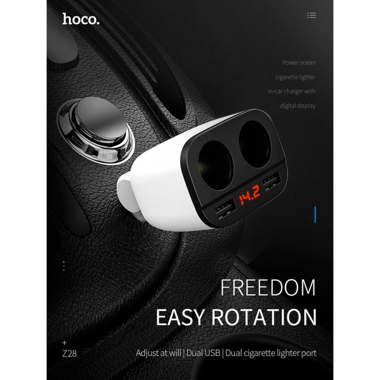 Зарядний пристрій HOCO HOCO Z28 Power ocean 2xUSB + display White (6957531091967) - фото 10