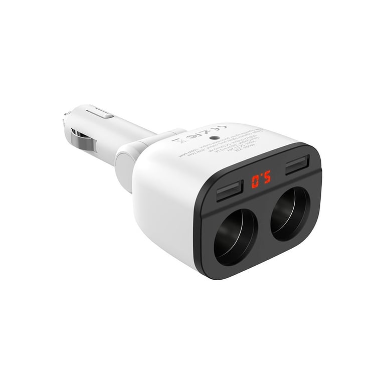 Зарядний пристрій HOCO HOCO Z28 Power ocean 2xUSB + display White (6957531091967) - фото 5