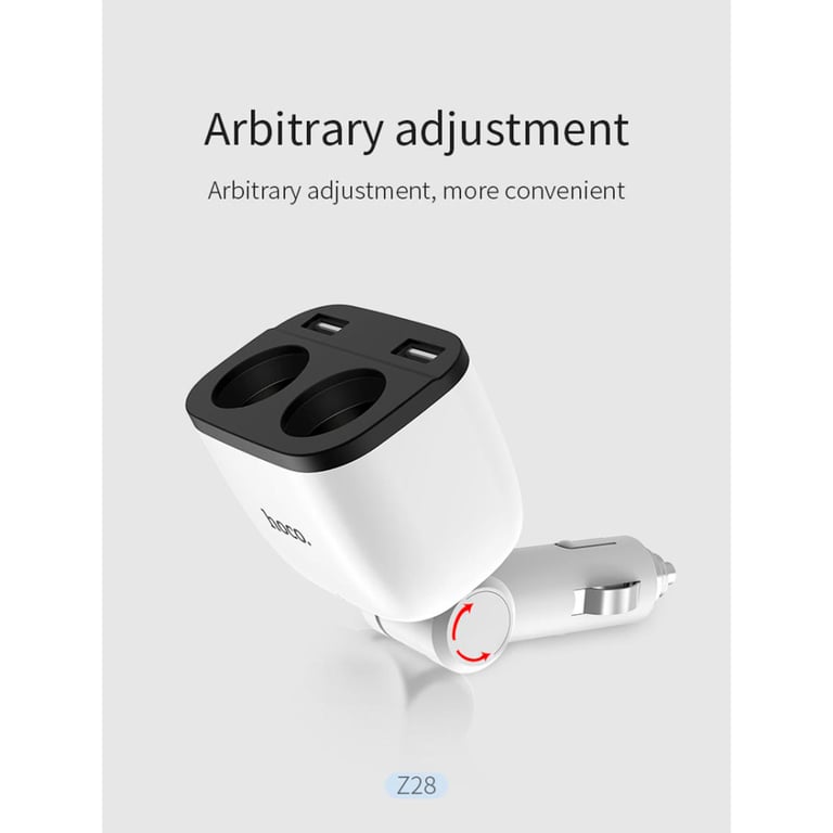 Зарядний пристрій HOCO HOCO Z28 Power ocean 2xUSB + display White (6957531091967) - фото 9