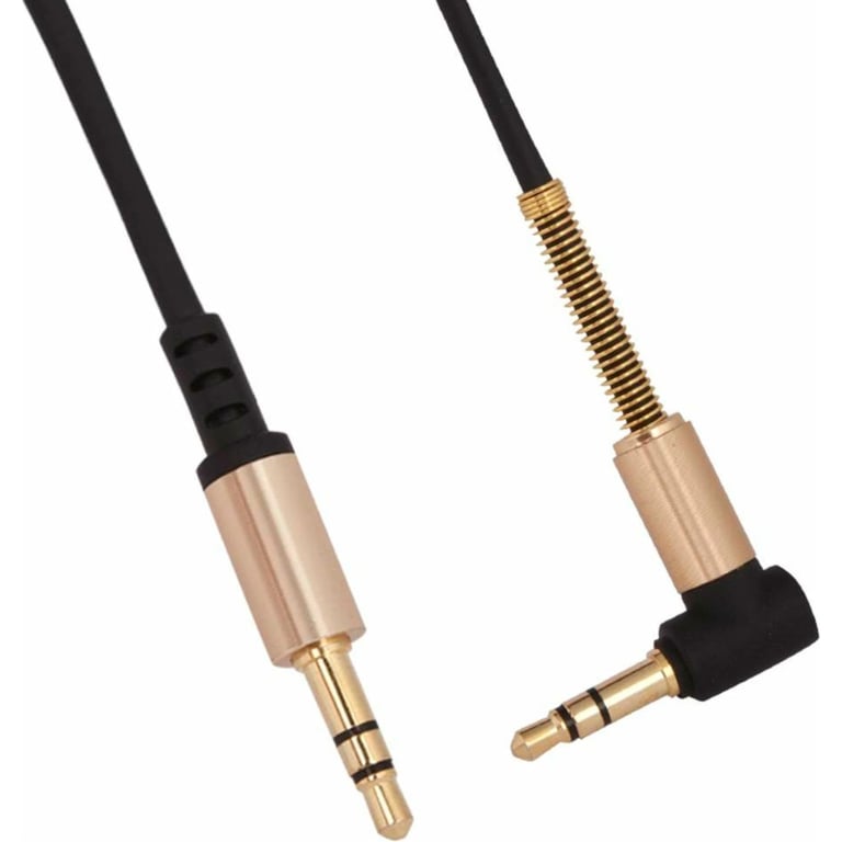 Кабель мультимедійний 3.5mm M to 3.5mm M 1.0m 90° corner Black HOCO (6957531025665) - фото 3