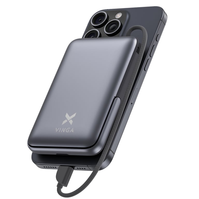 Батарея універсальна Vinga 10000 mAh 22.5W/15W/2.5W Wireless (VPBB1022WL) - фото 1