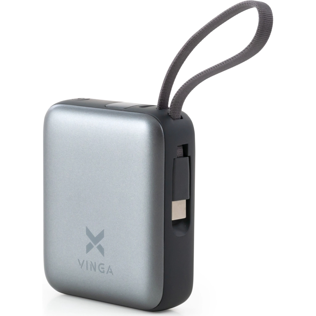 Батарея універсальна Vinga 10000 mAh 35W Display Cable (VPBB1035C)
