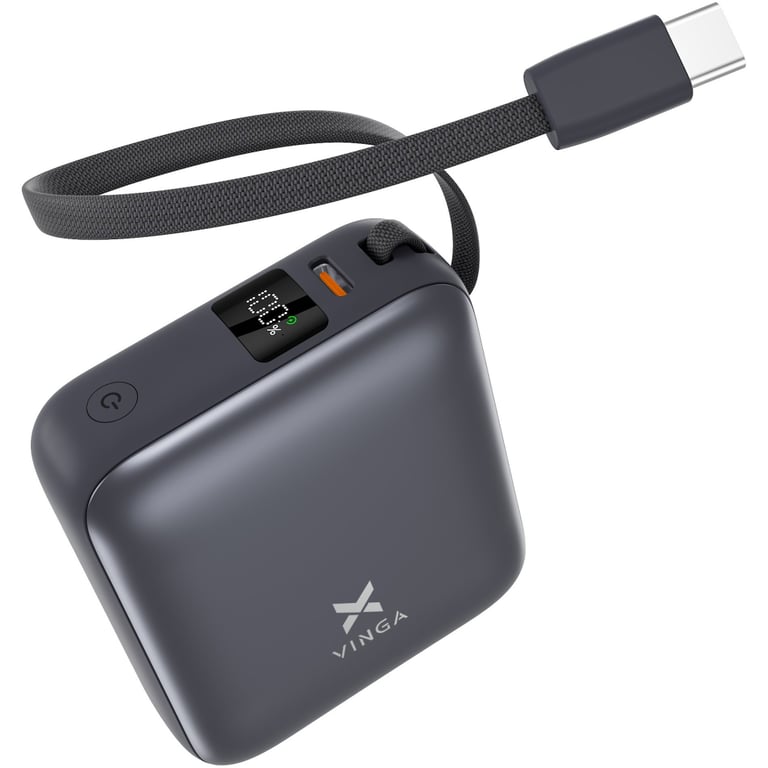Батарея універсальна Vinga 10000 mAh 35W Display Cable (VPBB1035C) - фото 2