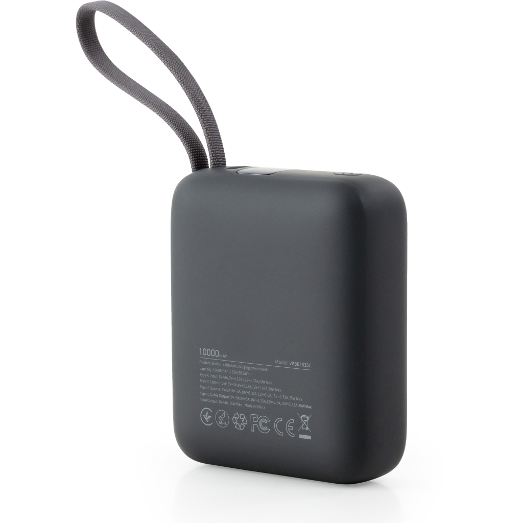 Батарея універсальна Vinga 10000 mAh 35W Display Cable (VPBB1035C) - фото 4 Батарея універсальна Vinga 10000 mAh 35W Display Cable (VPBB1035C) - фото 4