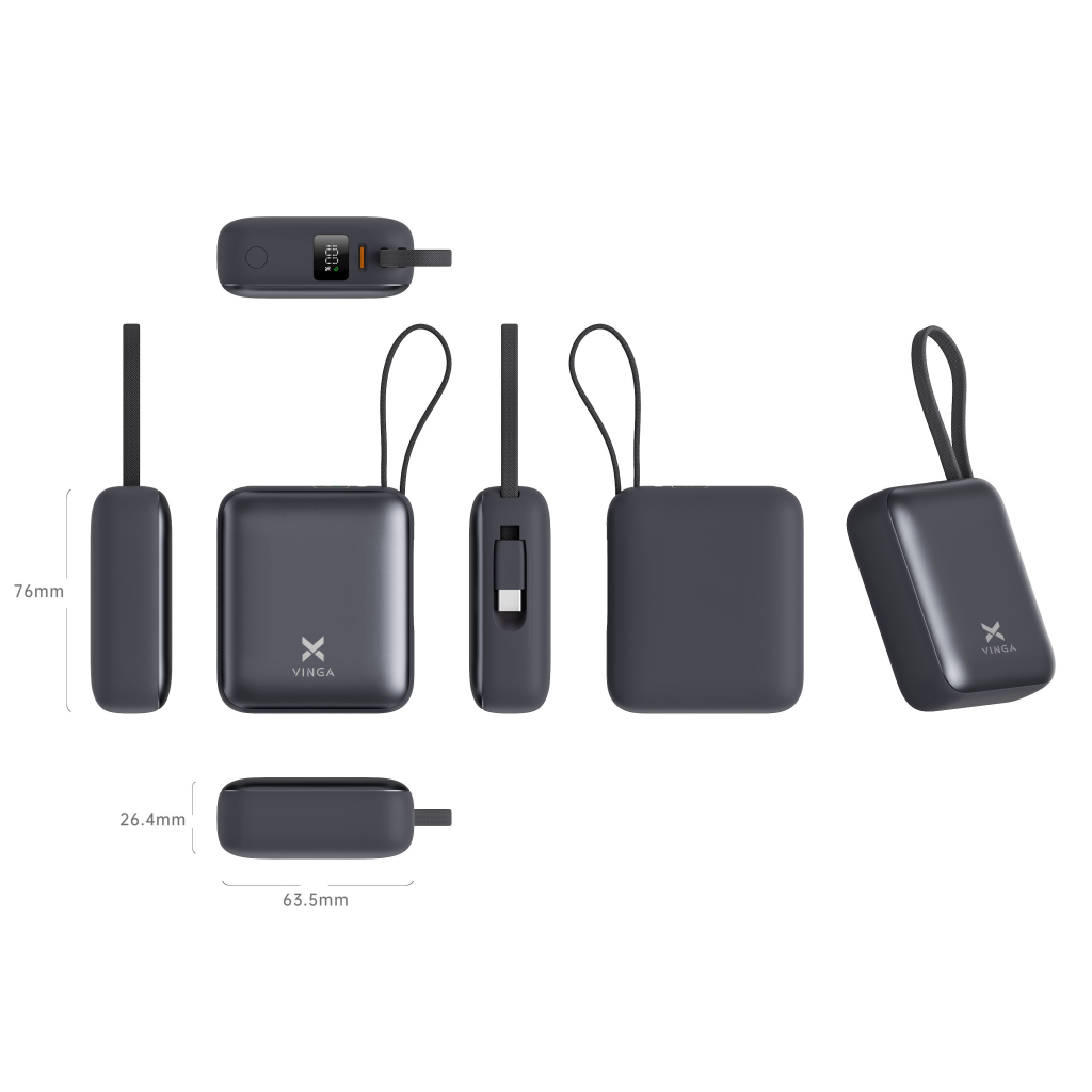 Батарея універсальна Vinga 10000 mAh 35W Display Cable (VPBB1035C) - фото 6 Батарея універсальна Vinga 10000 mAh 35W Display Cable (VPBB1035C) - фото 6