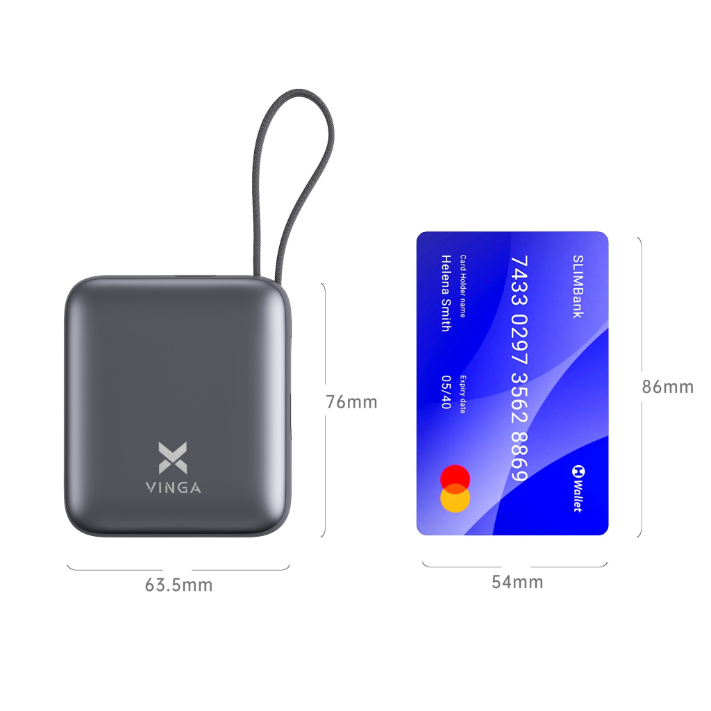Батарея універсальна Vinga 10000 mAh 35W Display Cable (VPBB1035C) - фото 7 Батарея універсальна Vinga 10000 mAh 35W Display Cable (VPBB1035C) - фото 7