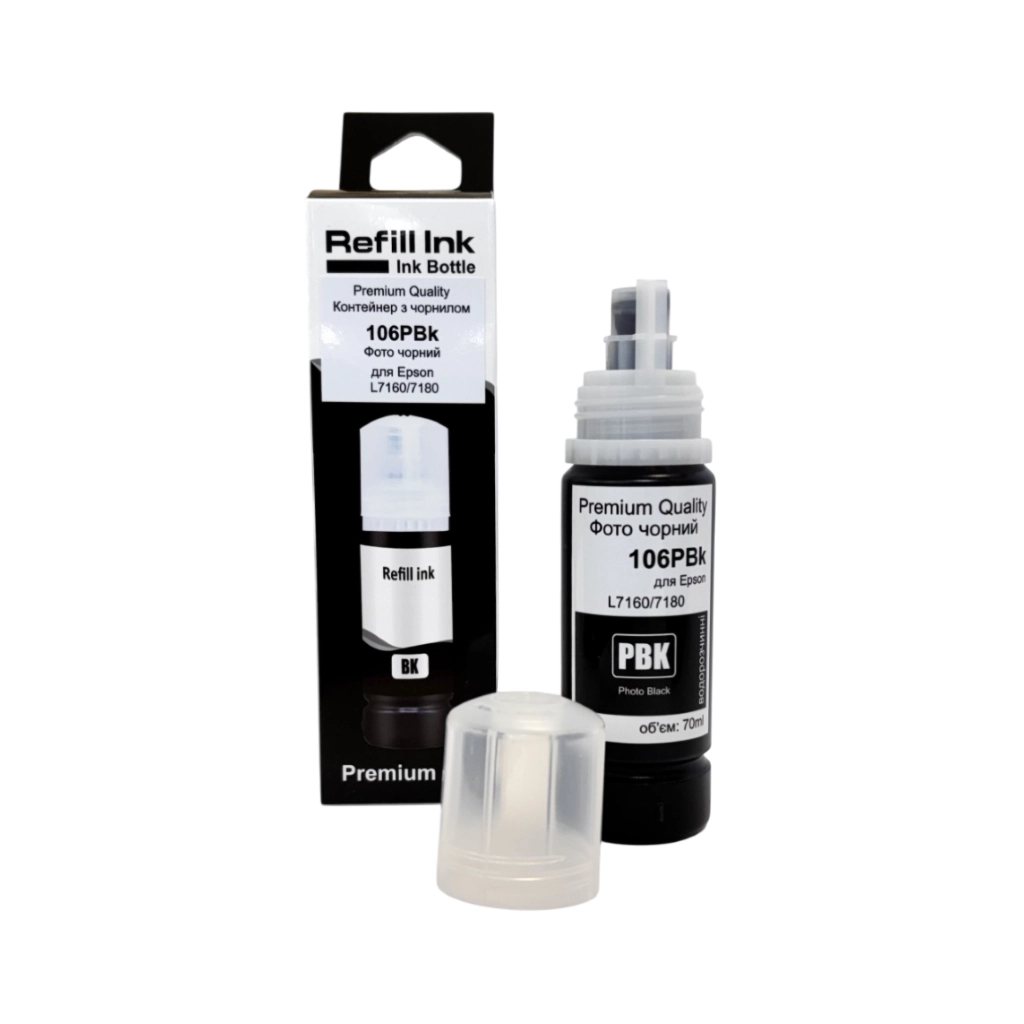 Чорнило Premium Quality Epson 106 70мл Photo Black C13T00R140 (70264893) - фото 1