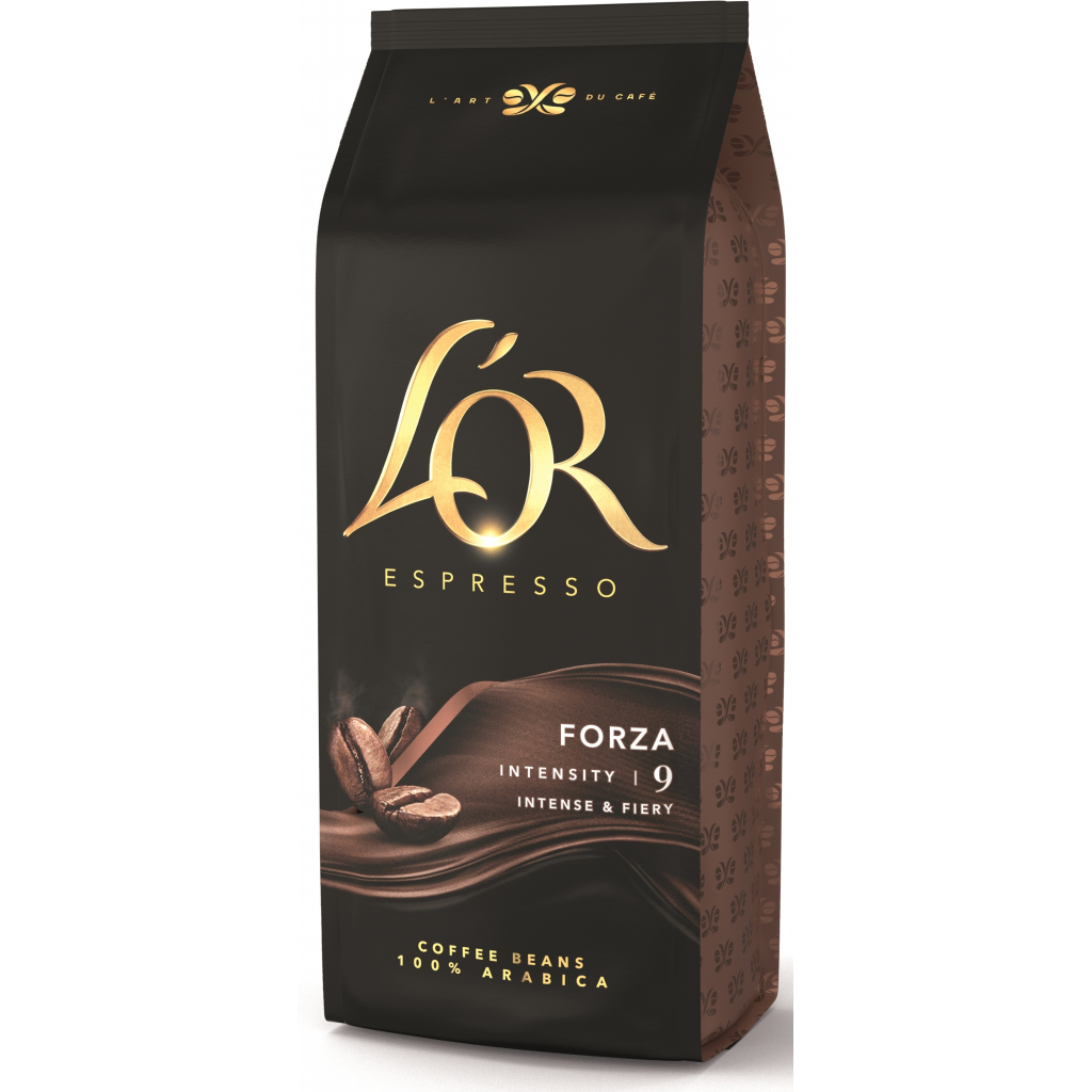 Кава L'OR Espresso Forza 100% Арабіка в зернах 1 кг (8711000400760) - фото 2 Кава L'OR Espresso Forza 100% Арабіка в зернах 1 кг (8711000400760) - фото 2