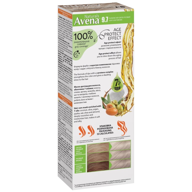 Фарба для волосся Acme Color Avena Naturals Стійка 9.7 - Ashy Light Brown (4823115503084) - фото 2