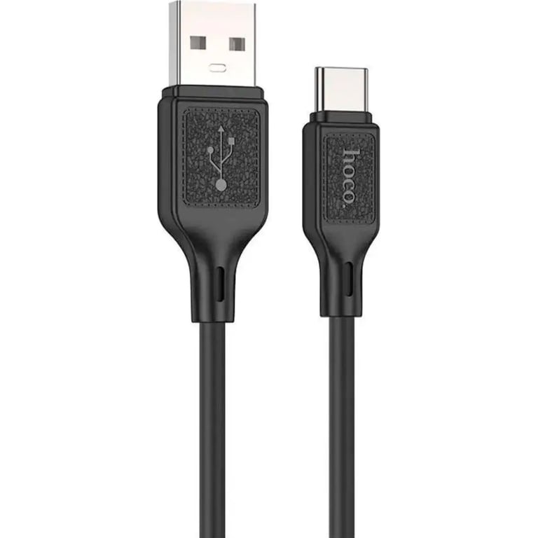 Дата кабель USB 2.0 AM to USB-C 1.0m Cool silicone X90 black HOCO (6931474788443) - фото 1
