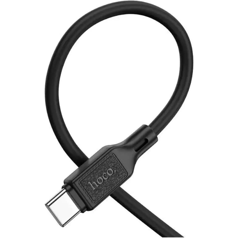 Дата кабель USB 2.0 AM to USB-C 1.0m Cool silicone X90 black HOCO (6931474788443) - фото 2