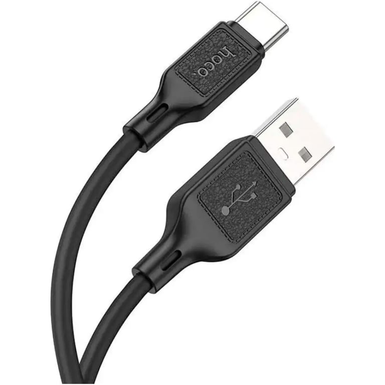 Дата кабель USB 2.0 AM to USB-C 1.0m Cool silicone X90 black HOCO (6931474788443) - фото 3