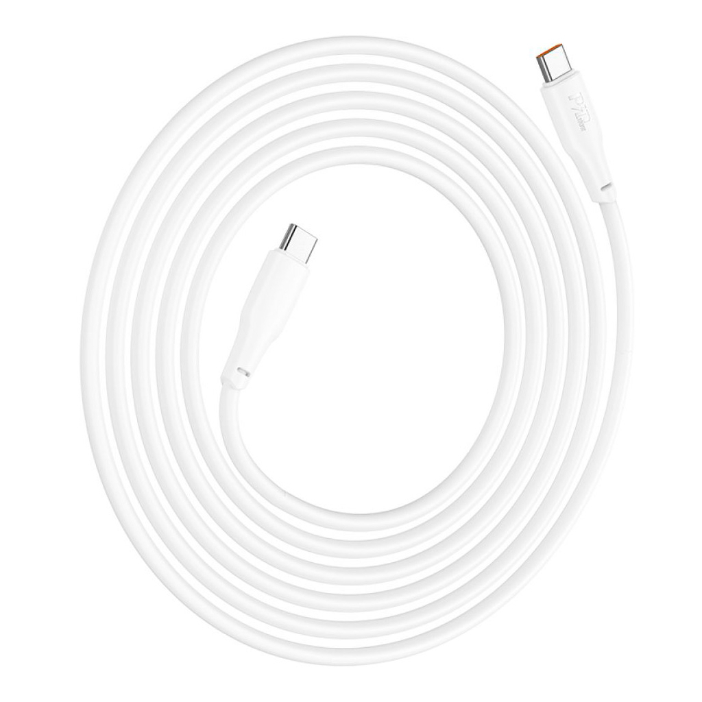 Дата кабель USB-C to USB-C 2.0m 100W TPE X93 white HOCO (6931474790729) - фото 1