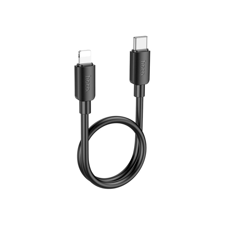Дата кабель USB-C to Lightning 0.25m Hyper PD X96 black HOCO (6942007609364) - фото 1