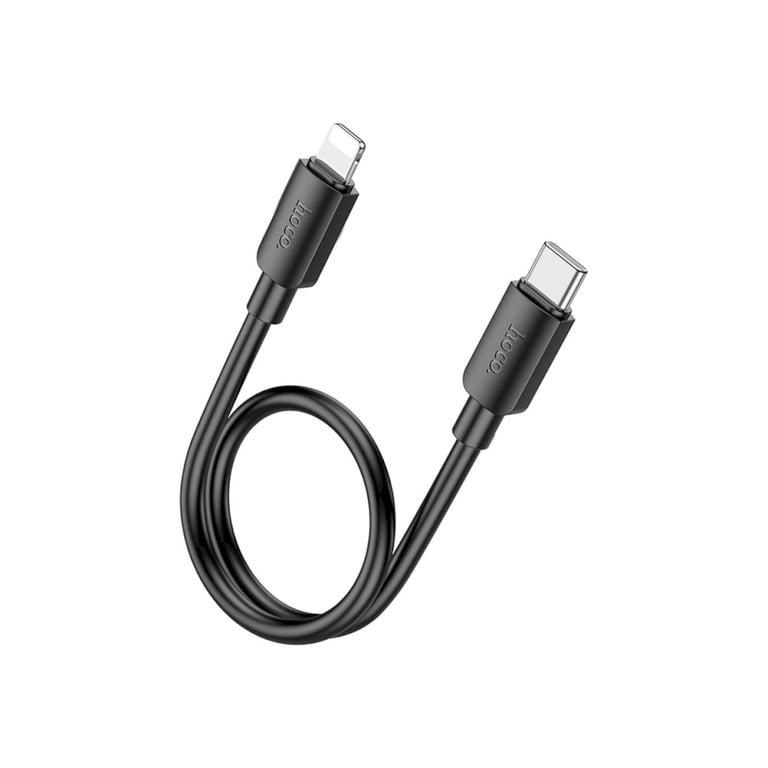 Дата кабель USB-C to Lightning 0.25m Hyper PD X96 black HOCO (6942007609364) - фото 2