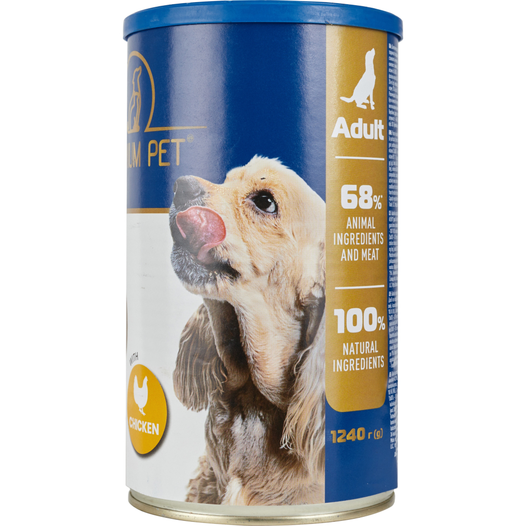 Консерви для собак PREMIUM PET Шматочки в соусі з куркою 1.240 г (4820255192260) Консерви для собак PREMIUM PET Шматочки в соусі з куркою 1.240 г (4820255192260)