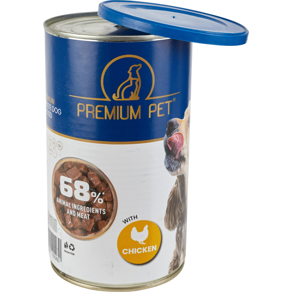 Консерви для собак PREMIUM PET Шматочки в соусі з куркою 1.240 г (4820255192260) - фото 3 Консерви для собак PREMIUM PET Шматочки в соусі з куркою 1.240 г (4820255192260) - фото 3