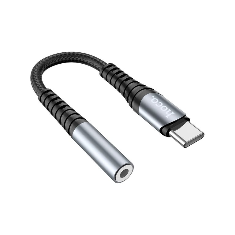 Перехідник USB-C M to 3.5mm F LS33 metal gray HOCO (6931474761163) - фото 6