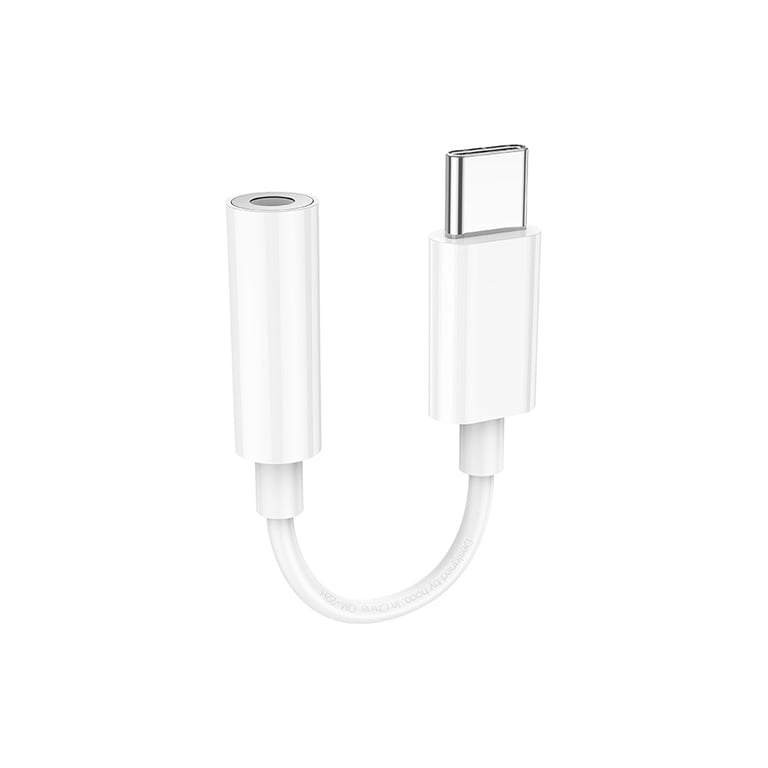 Перехідник USB-C to 3.5mm F LS35 white HOCO (6931474790767) - фото 1