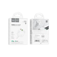 Зарядний пристрій HOCO C111A Lucky 1xUSB-C PD30W + 1xUSB QC3.0 White (6931474790866) - фото 4