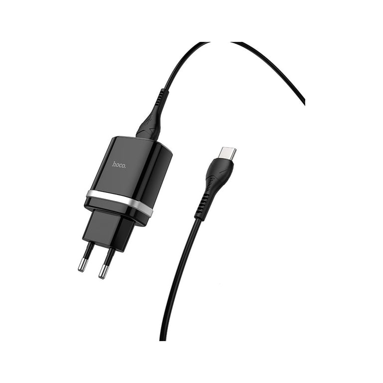 Зарядний пристрій HOCO C12Q Smart USB QC3.0 + cable USB to USB-C 18W Black (6931474716293) - фото 3