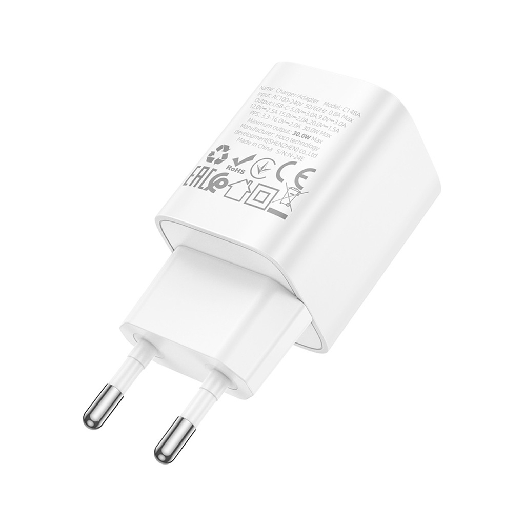Зарядний пристрій HOCO C148A Charm USB-C PD30W White (6942007630306) - фото 6 Зарядний пристрій HOCO C148A Charm USB-C PD30W White (6942007630306) - фото 6