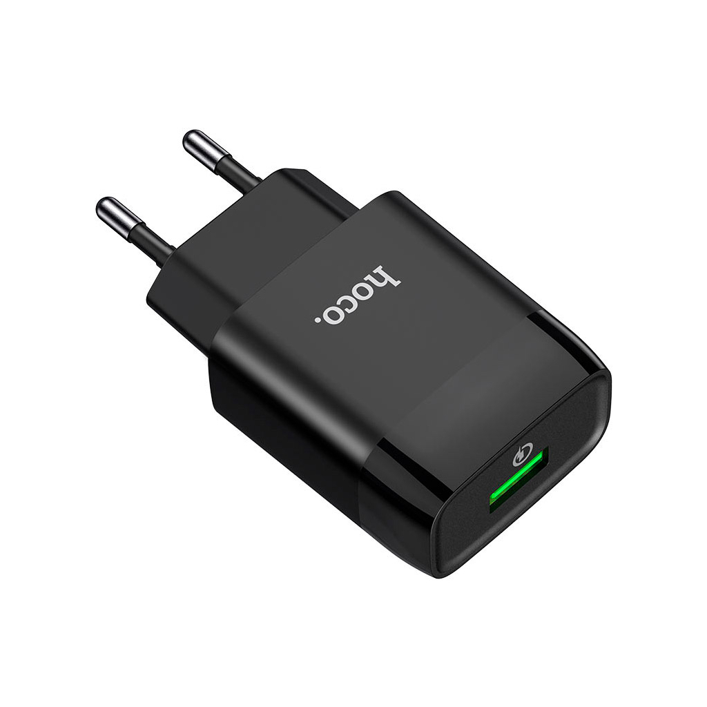 Зарядний пристрій HOCO C72Q Glorious USB QC3.0 18W Black (6931474732507) - фото 3 Зарядний пристрій HOCO C72Q Glorious USB QC3.0 18W Black (6931474732507) - фото 3