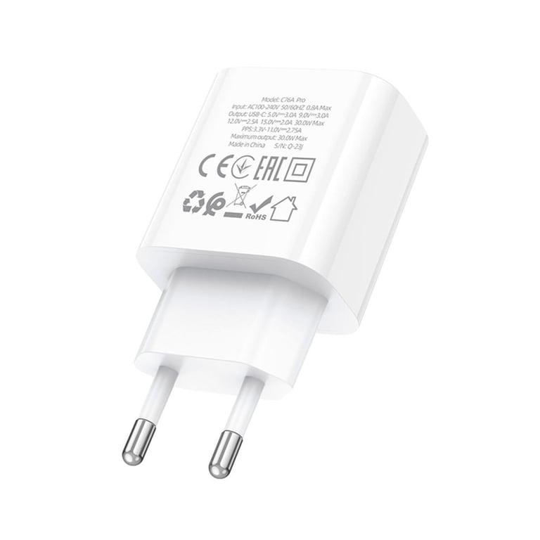 Зарядний пристрій HOCO C76A Pro Majestic USB-C PD30W White (6942007616300) - фото 5
