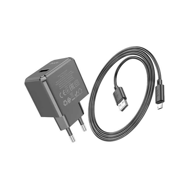 Зарядний пристрій HOCO CS11A Ocean USB + cable USB to Micro 5P 10.5W Black (6942007603584) - фото 2