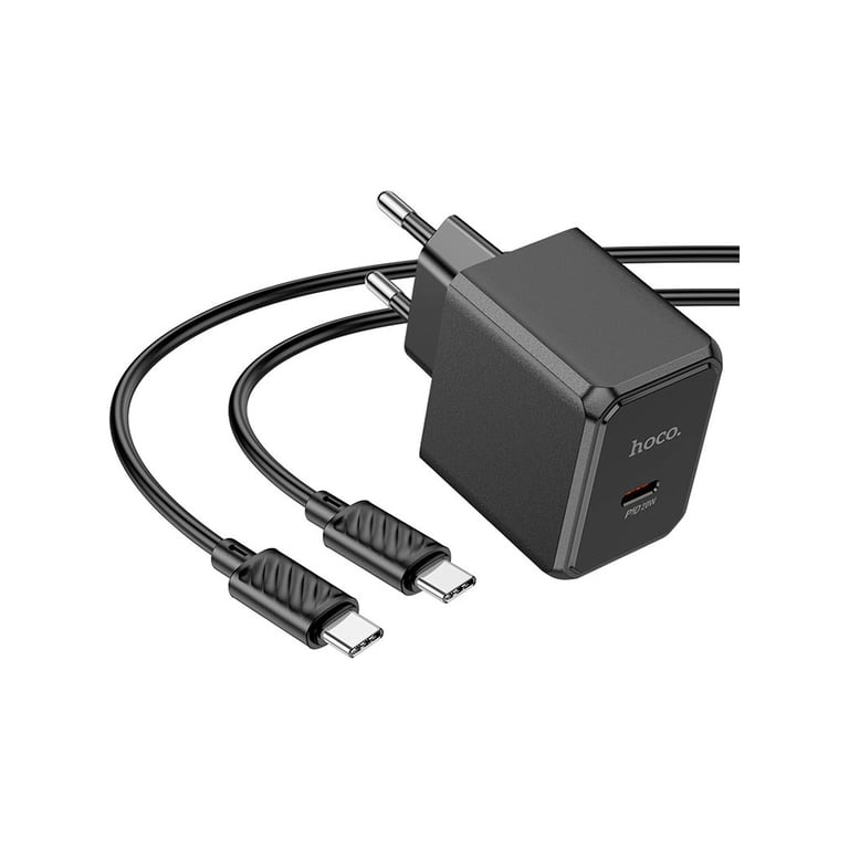 Зарядний пристрій HOCO CS13A Ocean USB-C PD20W + cable USB-C to USB-C Black (6942007603843) - фото 1